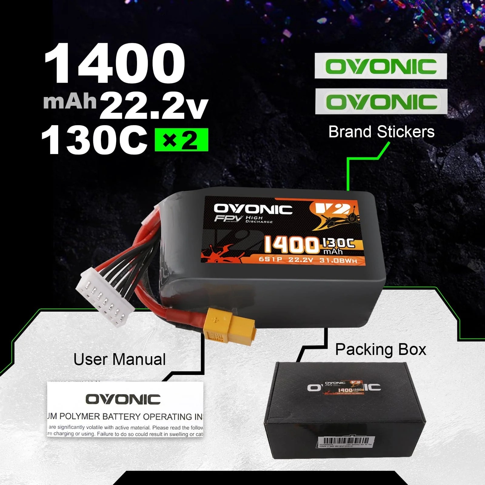 Ovonic 6S 1400mAh 130C LiPo Ak – Walksnail Avatar Hd Goggles X Bewertung und Preis