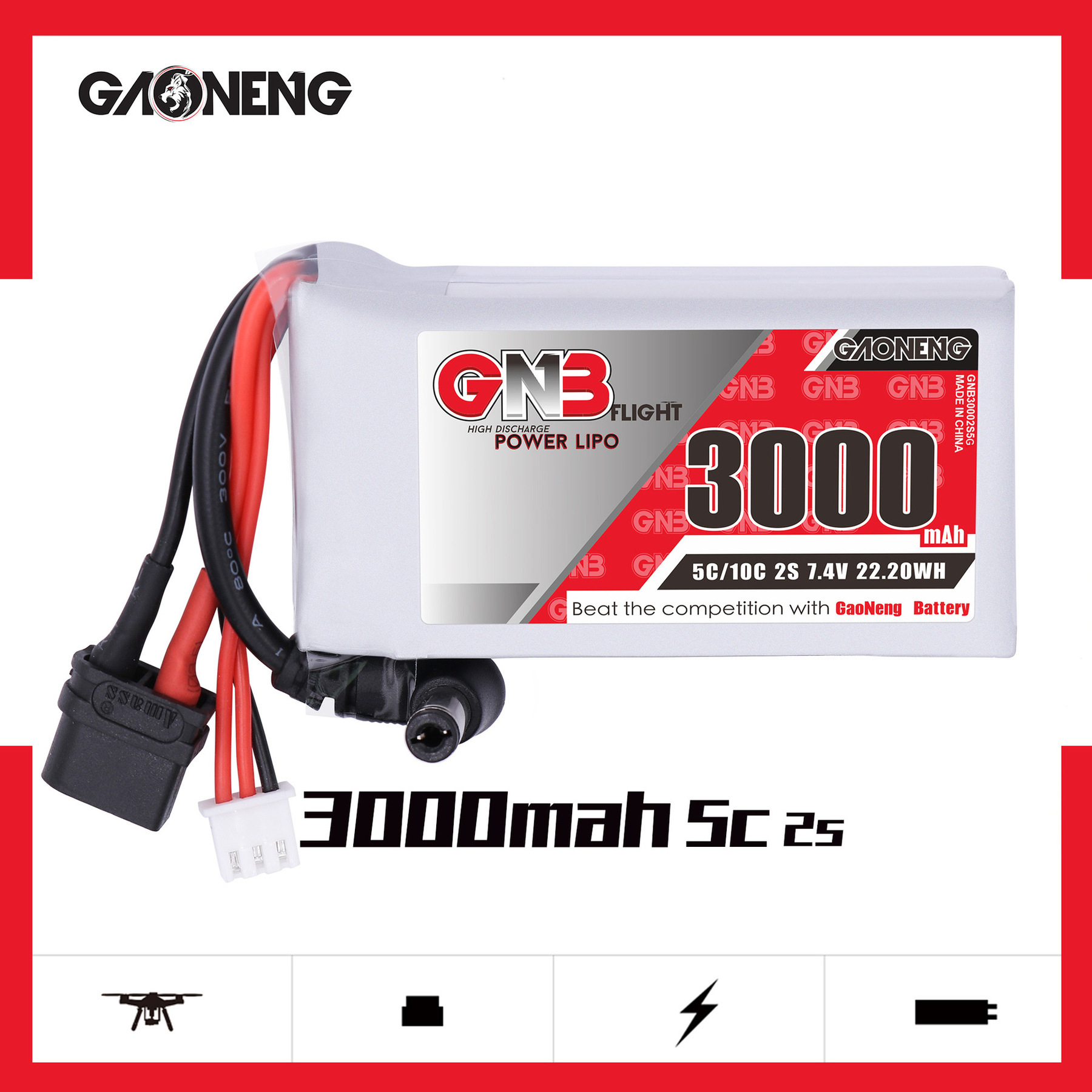 Gnb 2s 7,4 v 3000mah 5c/10c Li – Skyzone Sky04X Pro Oled Fpv Goggles Bewertung und Preis